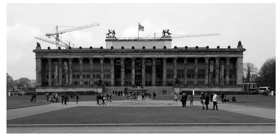 1.4 Full frontal view from the Lustgarten of the Altes Museum, Berlin, 1823–30, Karl Friedrich Schinkel.