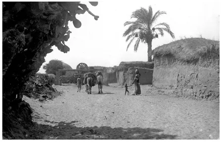 Figure 1.6. Typical village north of Jaffa c. 1920. Note Russian Compound (top left) and Mishkenot (bottom left). (Source: Central Zionist Archive; photo: Jacob Ben-Dov)