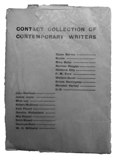 Figure 1.1 Cover of Contact Collections of Contemporary Writers