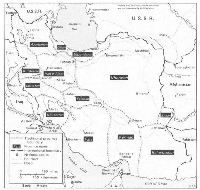 MAP 1.2 Iran: Traditional provinces