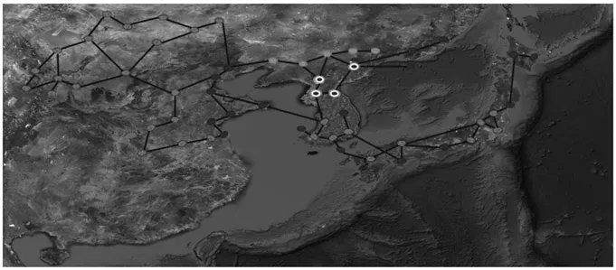 Figure 1.3 Concept of super grid in Northeast Asia, Song (2012)