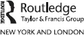 Logo: Published by Routledge, Taylor and Francis Group, London and New York.