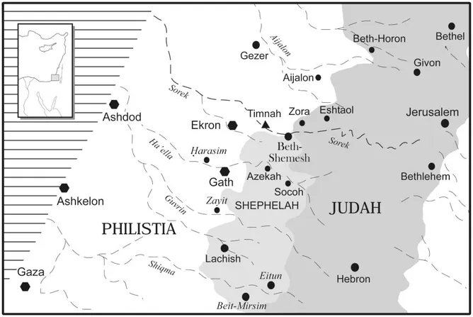 FIGURE 1.1. Map showing location of Beth Shemesh.