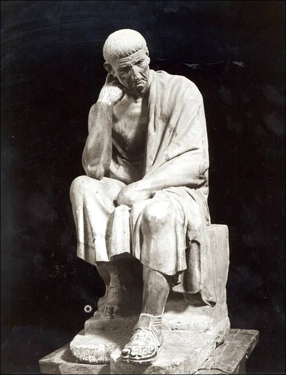 Statue of the famous Greek philosopher Aristotle, who was the founder of the discipline of political science.