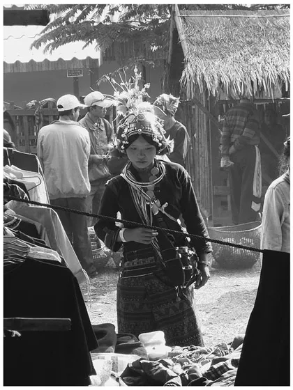 Figure 1.1 Akha woman musing at a monthly market