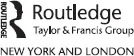 Logo: Published by Routledge, Taylor and Francis Group, London and New York.