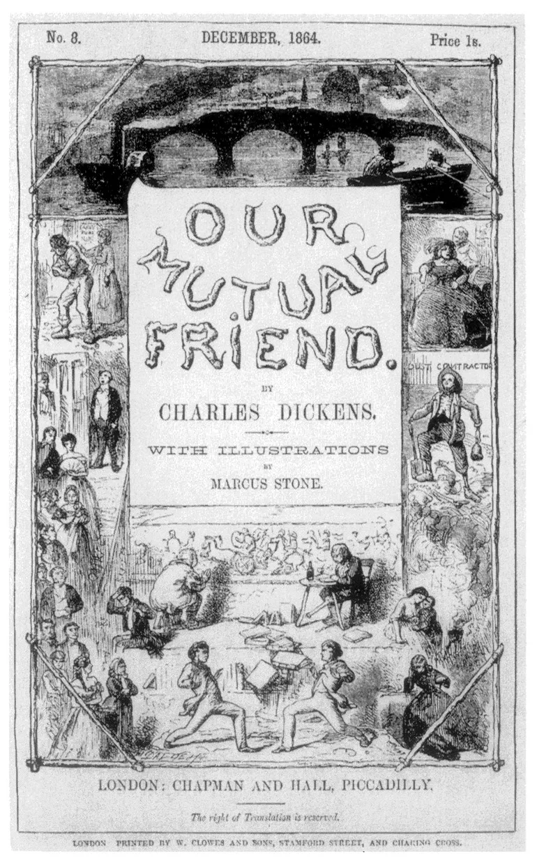 1 The cover of the monthly parts of our Mutual Friend, by Marcus Stone