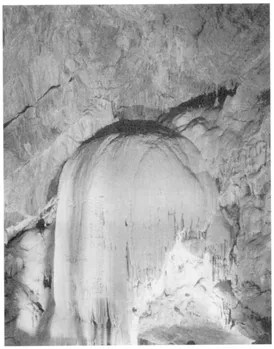 One of the strange shapes taken by some of the New Athos rock formations. Temperatures range between 12.6°C and 14.4°C in the caves.