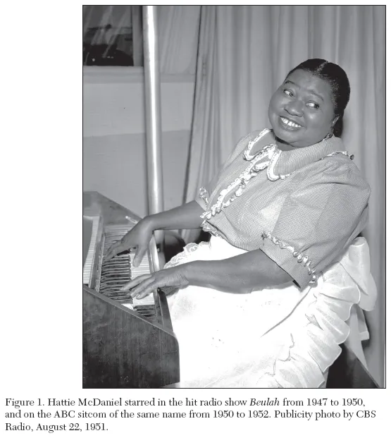 Image: Figure 1. Hattie McDaniel starred in the hit radio show Beulah from 1947 to 1950, and on the ABC sitcom of the same name from 1950 to 1952. Publicity photo by CBS Radio, August 22, 1951.