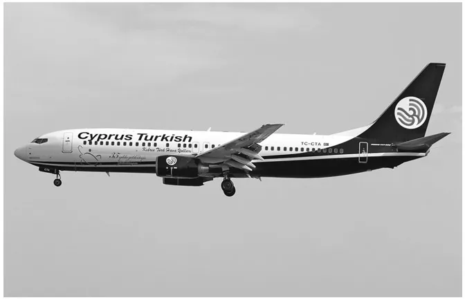 FIGURE 3. Cyprus Turkish Airlines plane taking off from Ercan Airport. Courtesy of Flickr user Pertti Sipilä.