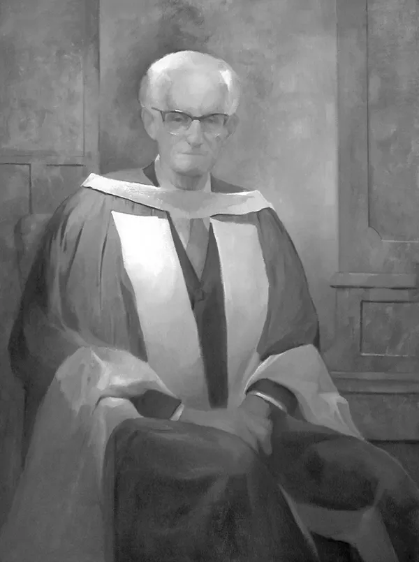 Portrait of John M. MacEachran, painted around 1944, from the University of Alberta’s Department of Psychology.