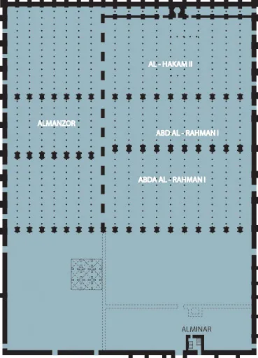 Planta de la Mezquita de Córdoba.