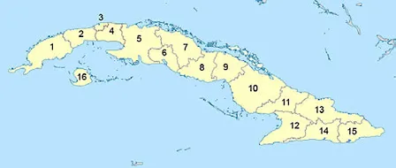 Mapa de Cuba