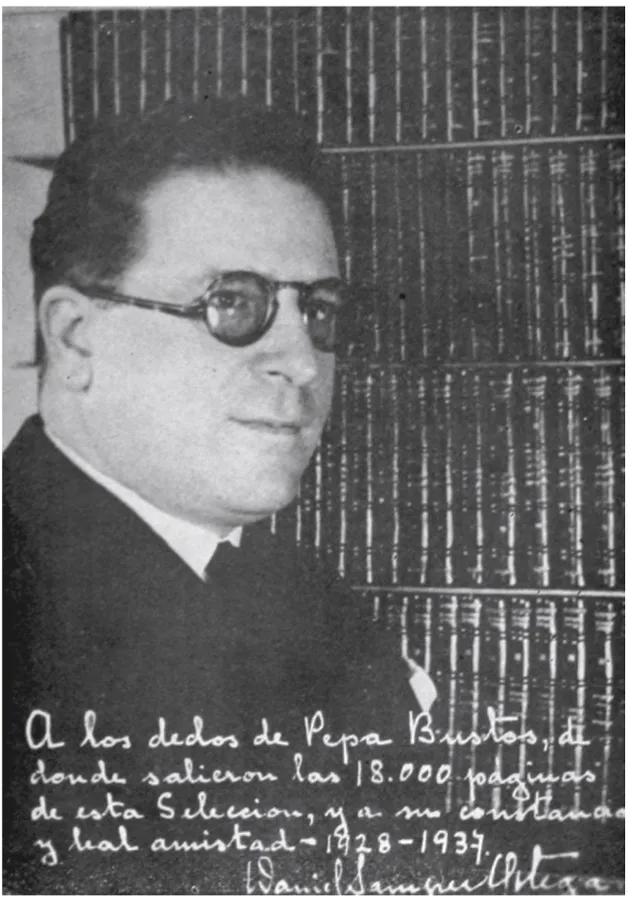 Imagen 3. Don Daniel Samper Ortega en su biblioteca