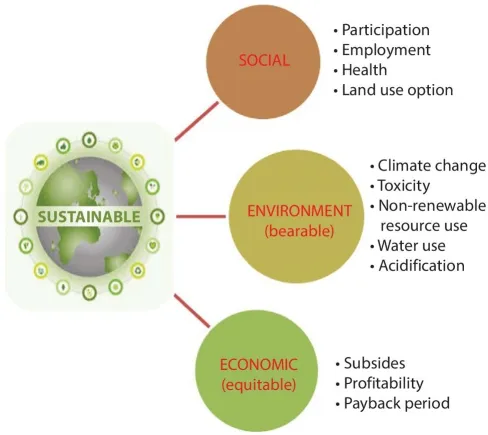 Schematic illustration of the sustainable development.