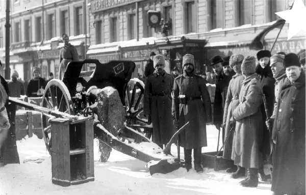 Barricadas en la avenida Liteini