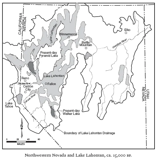 Image: Northwestern Nevada and Lake Lahontan, ca. 15,000 BP.