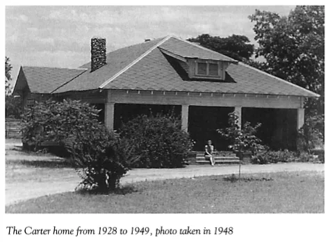 Image: The Carter home from 1928 to 1949, photo taken in 1948