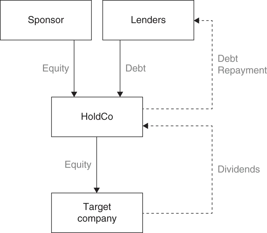 Schematic illustration of the simplified LBO structure.