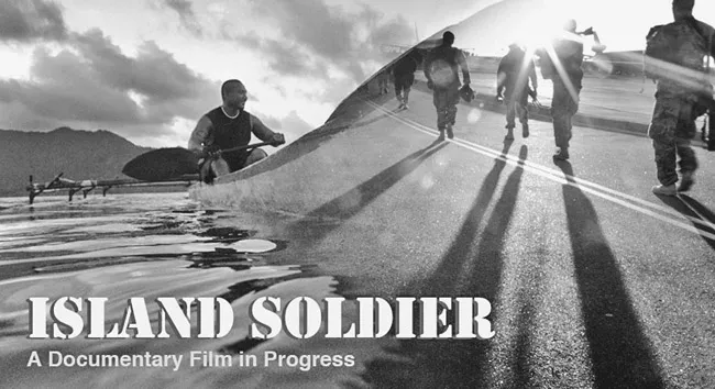 Figure 1.3 Nathan Fitch’s film Island Soldier (2016) started from a chance encounter on a small Micronesian Island.