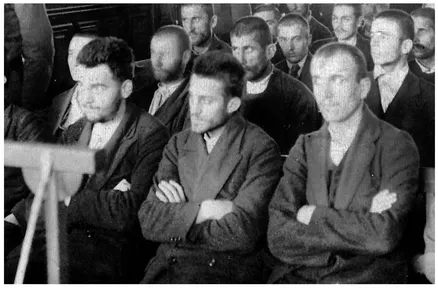 Figure 1.1 Gavrilo Princip and Young Bosnian conspirators stand trial for assassination © STR/AFP/Getty Images
