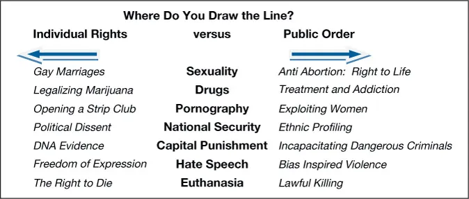 Figure 1.1 Individual rights or public order … You decide