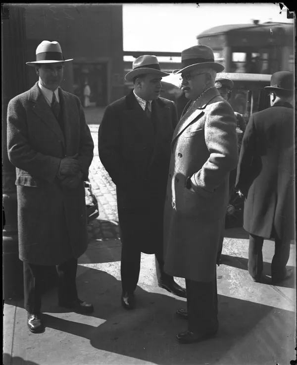 Capone leaving the federal building