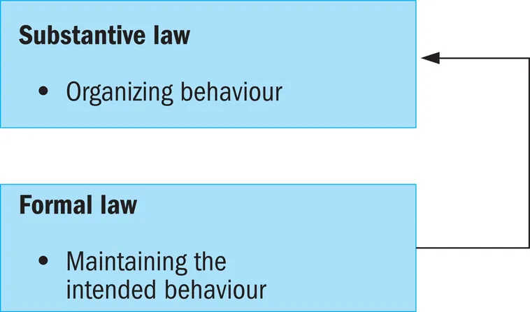 FIGURE 1.1 Substantive and formal law