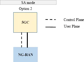Schematic illustration of deployment in the SA mode.