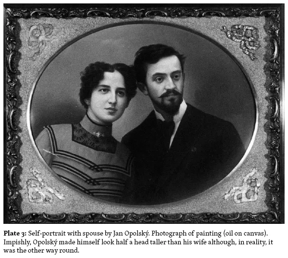 Image: Plate 3: Self-portrait with spouse by Jan Opolský. Photograph of painting (oil on canvas). Impishly, Opolský made himself look half a head taller than his wife although, in reality, it was the other way round.