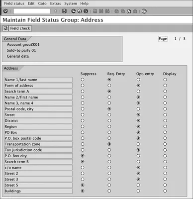 Figure 3 > Figure 3 Selecting a Status for Every Field