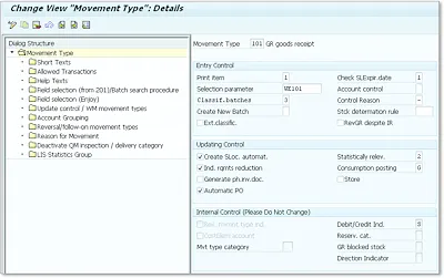 Movement Type Control Parameters