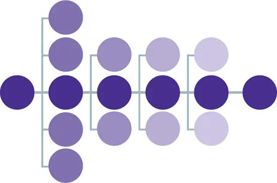 A logo of hierarchical tree diagram.