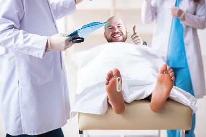 Photograph of an autopsy patient