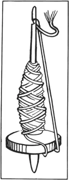 FIGURE 2.2 Spinning with Distaff.