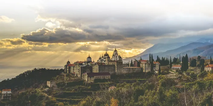 La skete di Sant’Andrea, una delle dipendenze del monastero di Vatopedi