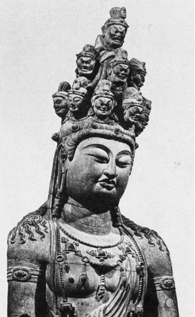 Kuan Yin with 11 heads, VIII century Tang dynasty