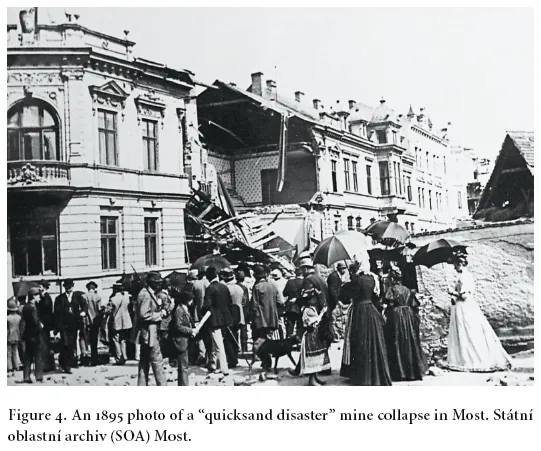 Image: Figure 4. An 1895 photo of a “quicksand disaster” mine collapse in Most. Státní oblastní archiv (SOA) Most.