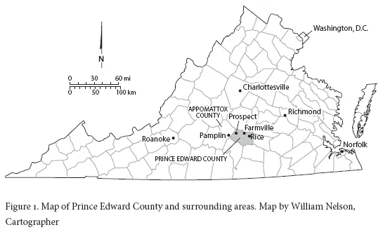 Image: Figure 1. Map of Prince Edward County and surrounding areas. Map by William Nelson, Cartographer