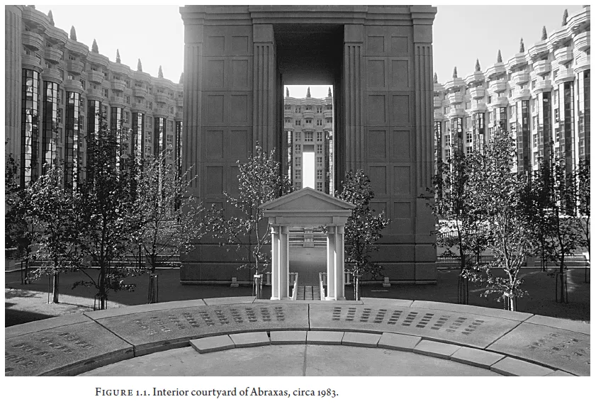 Image: FIGURE 1.1. Interior courtyard of Abraxas, circa 1983.