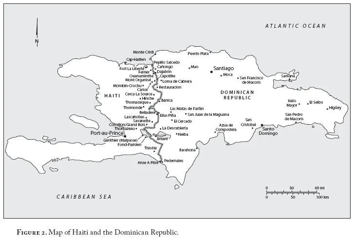 Image: FIGURE 2. Map of Haiti and the Dominican Republic.