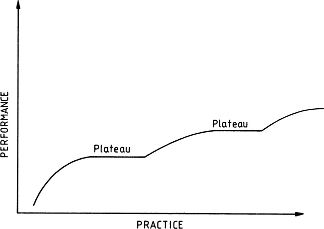 Figure 2: Idealized learning curve with plateaux