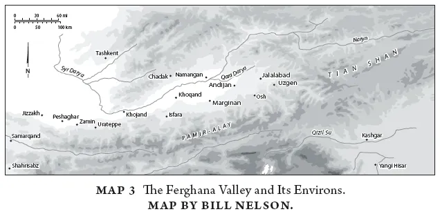 Image: MAP 3 The Ferghana Valley and Its Environs.