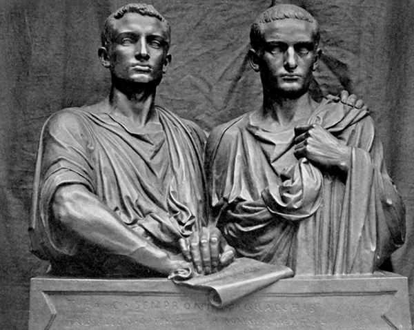I Gracchi, cenotafio in bronzo dei fratelli Tiberio Sempronio Gracco e Gaio Sempronio Gracco, di Jean-Baptiste-Claude-Eugène Guillaume (1853). Musée d’Orsay, Parigi.