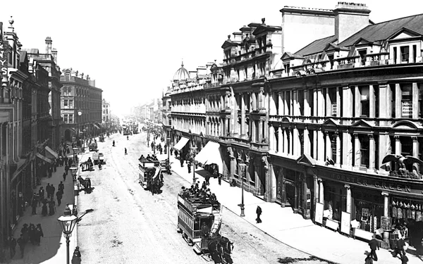 1.1 Royal Avenue, one of the commercial hubs of the city of Belfast, in 1897. Albert Lewis established his solicitor’s practice at 83 Royal Avenue in 1884, and continued working from these offices until his final illness in 1929.