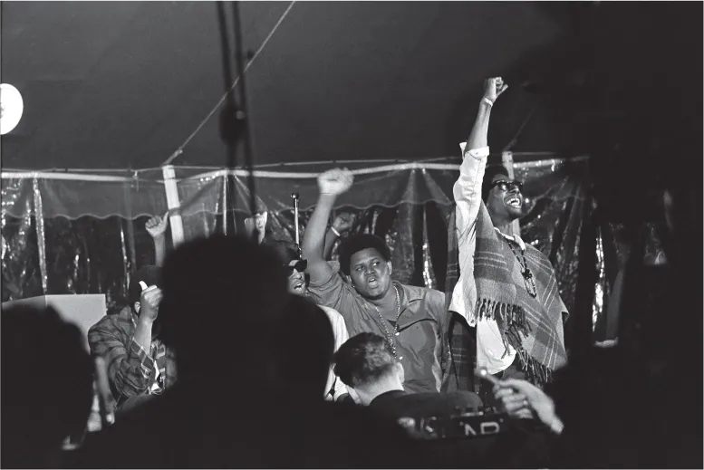 15. Sweet Willie and others. First town meeting. Resurrection City, Washington, DC, 1968.