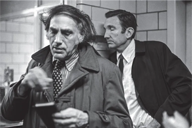 16. William Kunstler and Ramsey Clark (civil rights attorneys). Erie County Holding Center, Buffalo, New York, 1975.