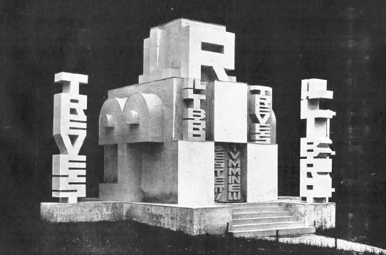 32. Fortunato Depero, padiglione per l’editore Treves, Monza, Esposizione per le Arti Decorative, 1927.