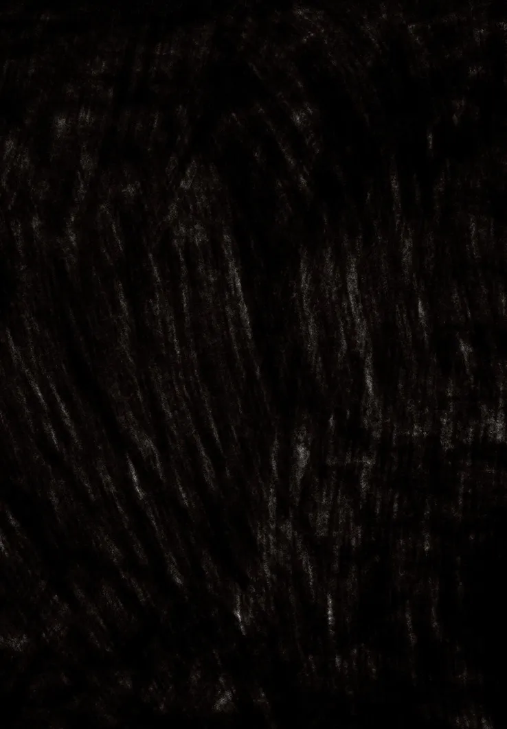 This image is a continuation of the one before. The page is filled entirely in black, made up of scribbled marks.