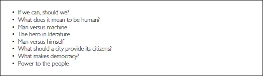 Figure 1.2. Examples of Big Ideas and Essential Questions